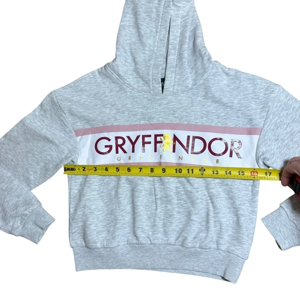 Wizarding World| Harry Potter Gryffindor Kids Hoodie – Light Gray – Size 8–10Y